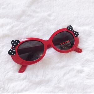 Everly Red Toddler Girl Fashion Bow Sunglasses